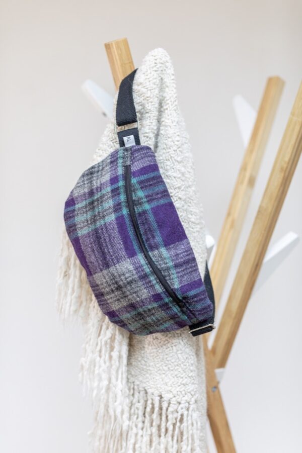 Sac Banane écossais violet