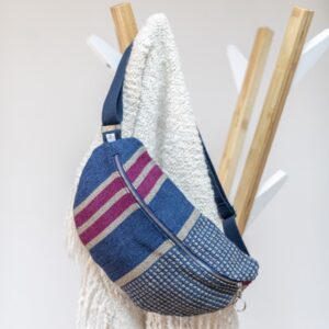 Grand Sac Banane violet et bleu