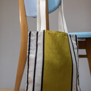 Tote Bag rayé jaune et noir