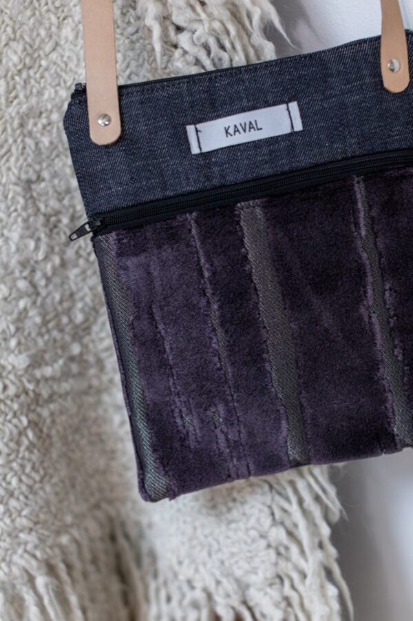 Petite sacoche velours violet – Image 2