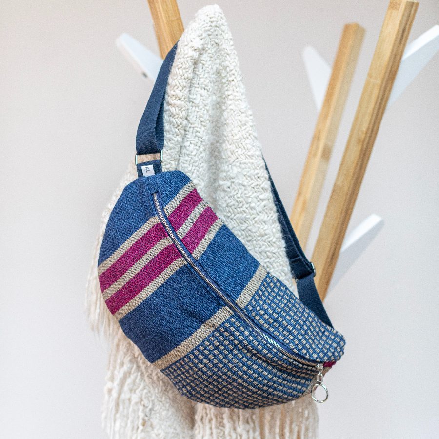 KAV-Sac Banane Jute BleuViolet